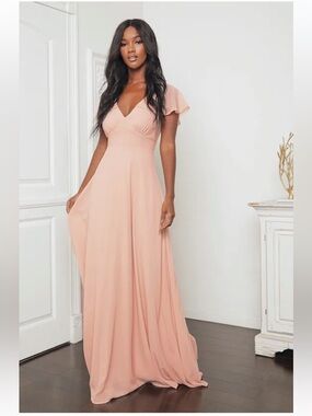 after hours blush pink strapless ruffled maxi dress Lulus | Dresses | Lulus After Hours Blush Pink Strapless Ruffled Maxi Dress  Size S